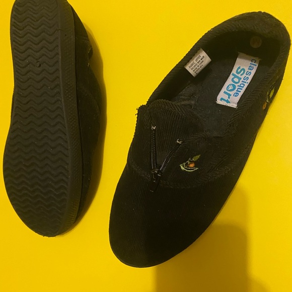 Classique Sport black corduroy womens slippers US 9 - Picture 5 of 6